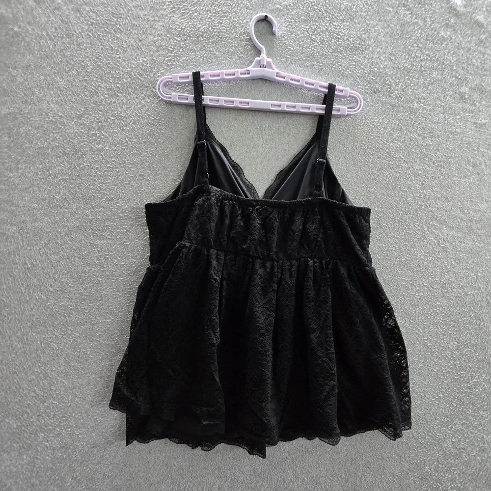 Torrid Women Sleepwear 3 Black Nylon Polyester Camisole Babydoll Witchy Grunge